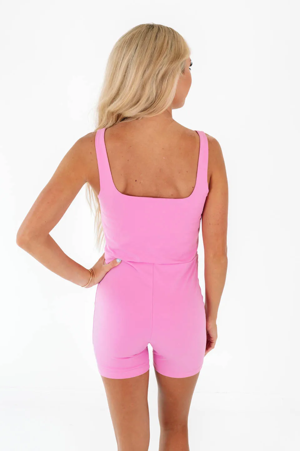 Joy in Jogging Romper - Pink