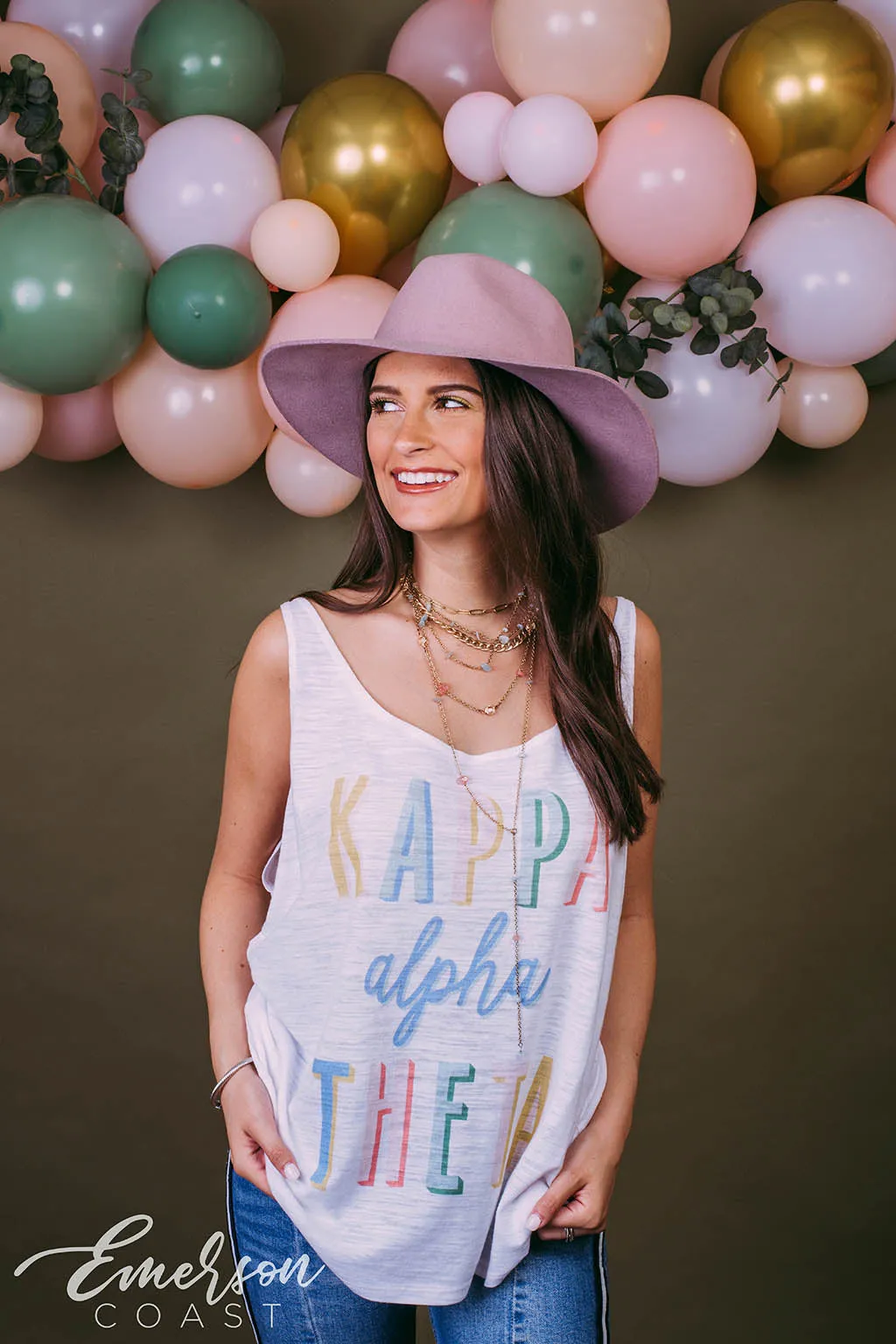 Kappa Alpha Theta Colorful Recruitment Tank