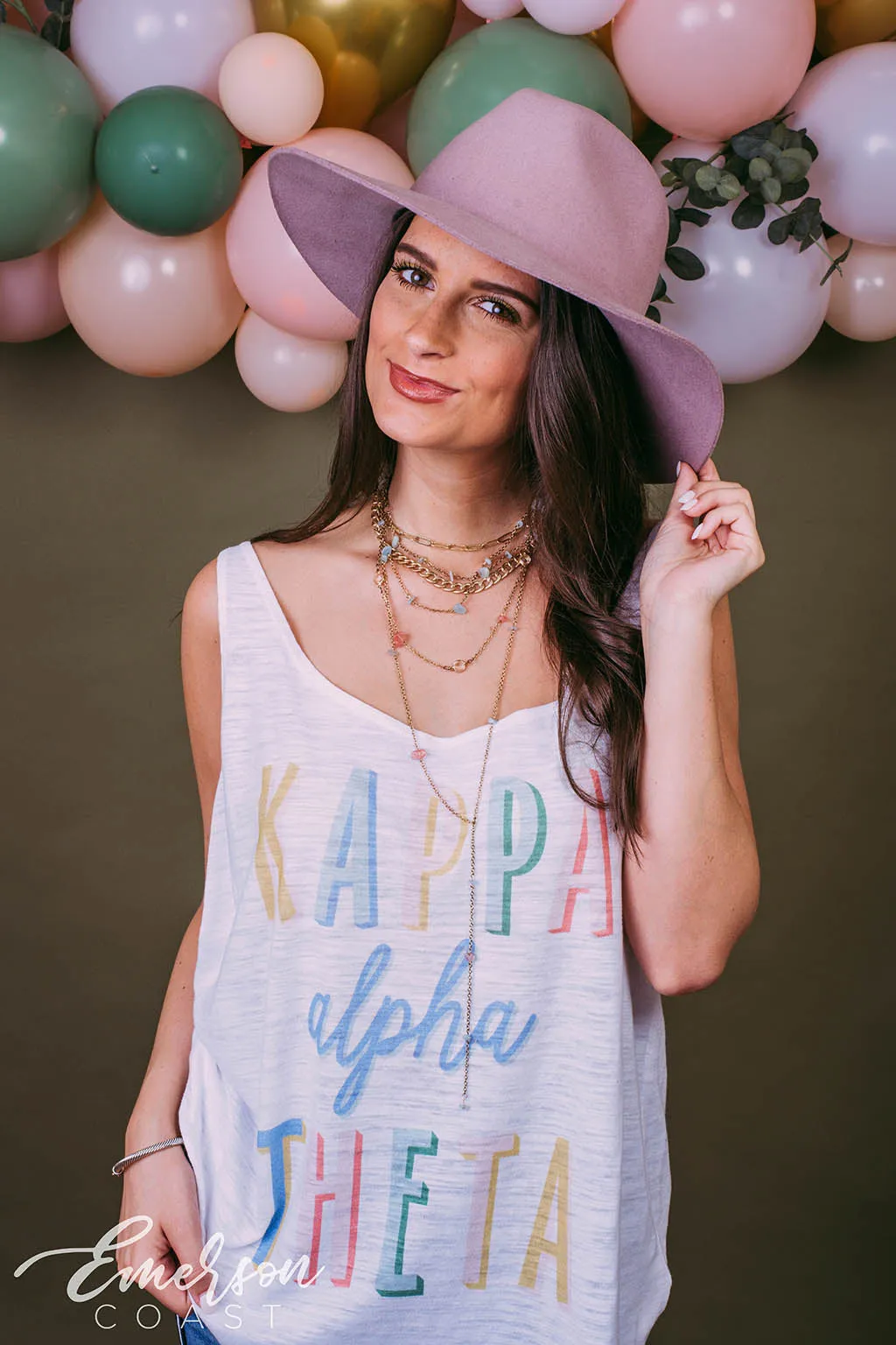 Kappa Alpha Theta Colorful Recruitment Tank