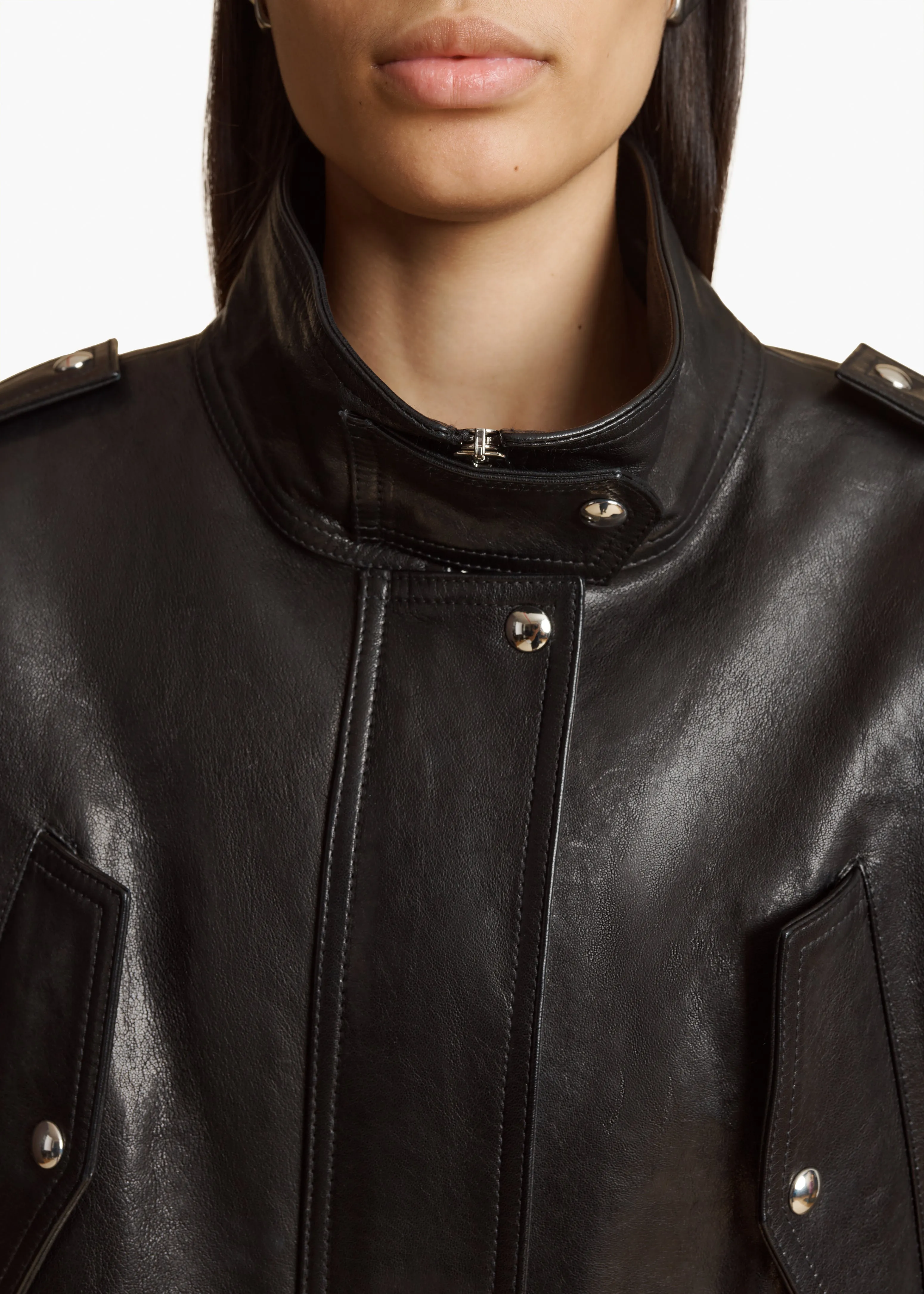 Kember Jacket in Black Leather