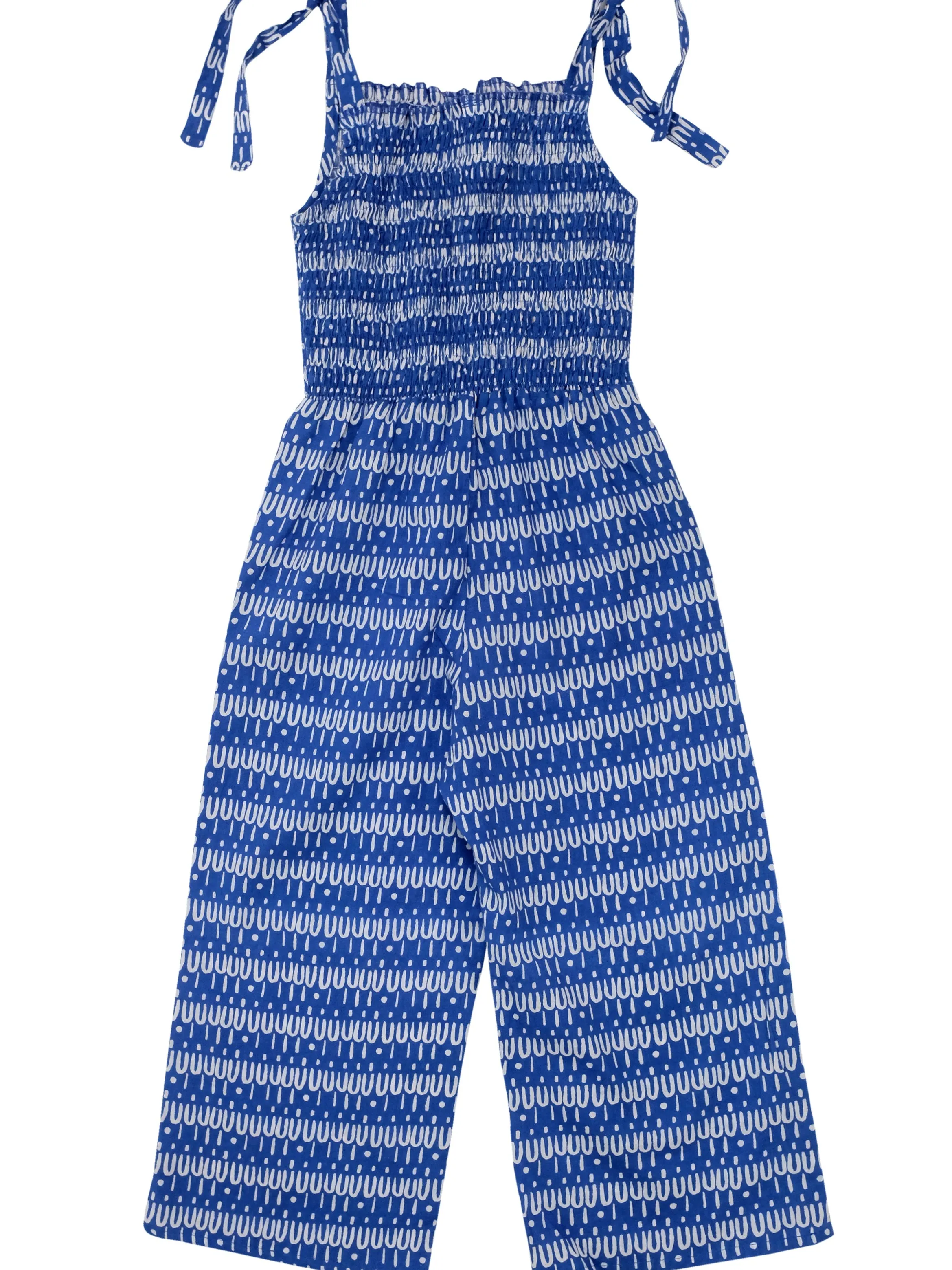 Kid's Jumpsuit in 'Scallop on Blue'