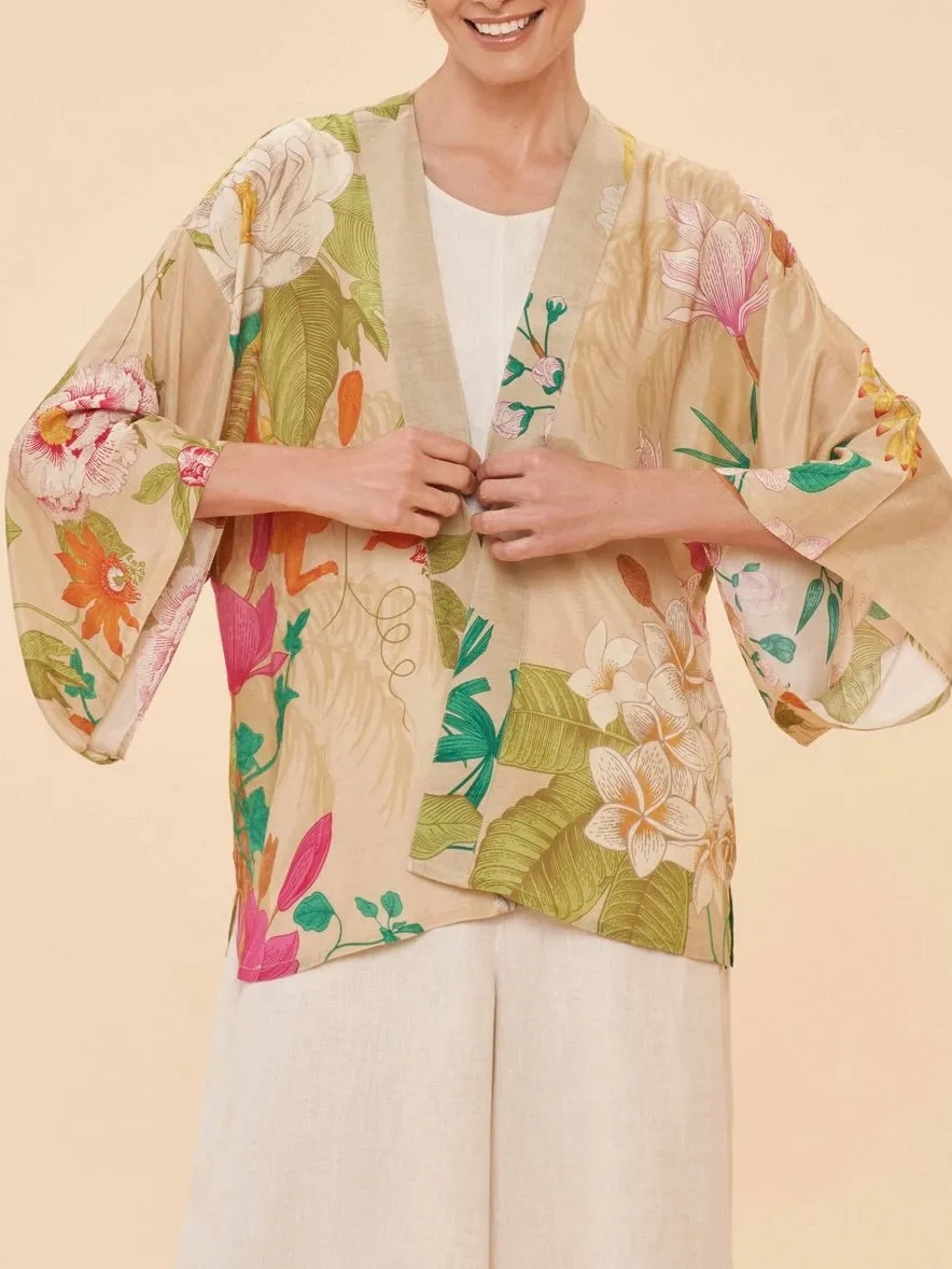 Kimono Jacket - Floral Coconut