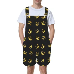 lantern jack o lantern print 2A Unisex Shorts Suspender Jumpsuit (Model L78)