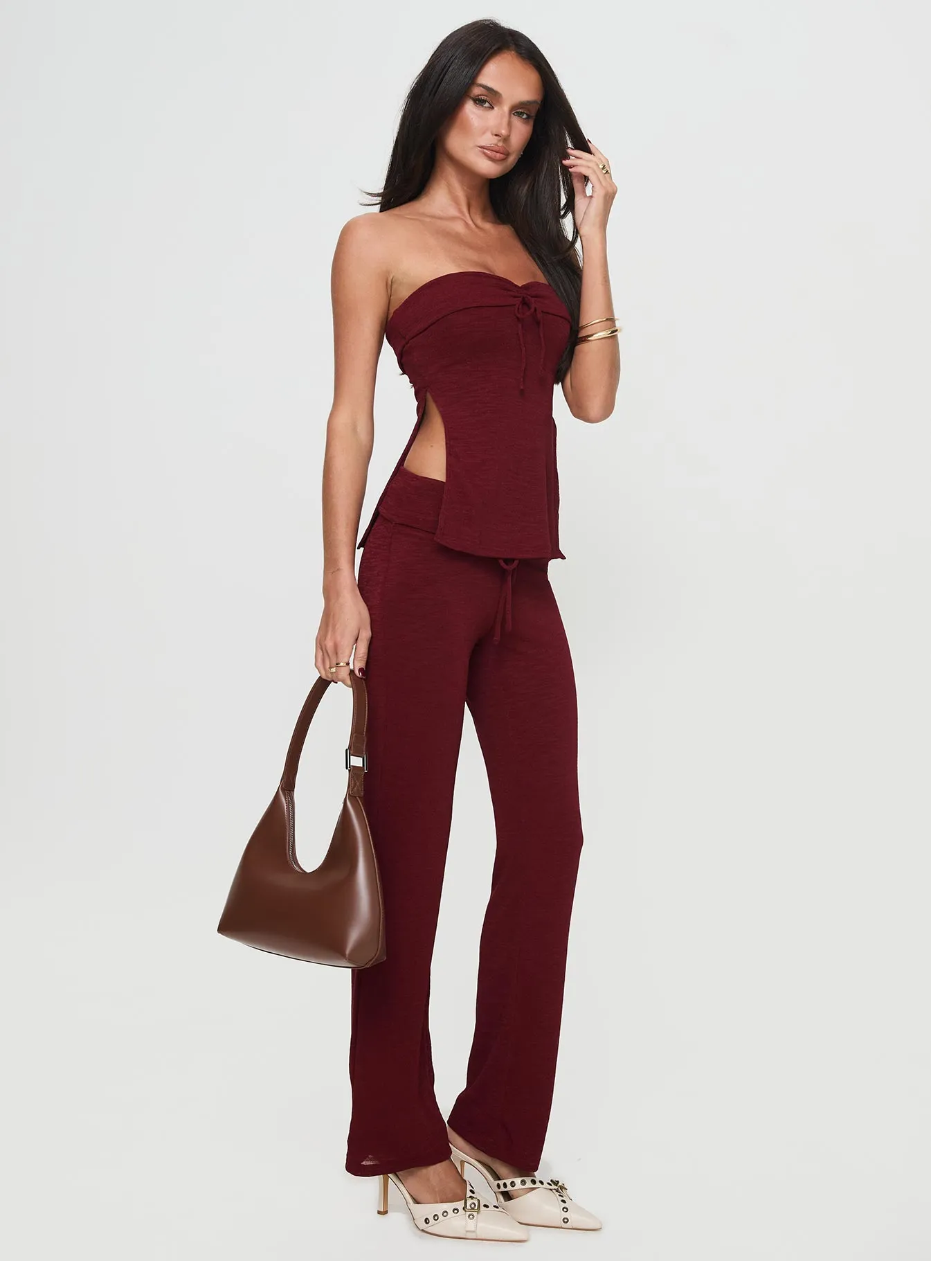 Laurenita Pants Burgundy