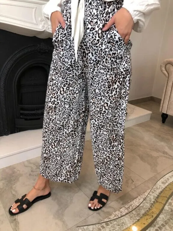 Leopard Flared Pants