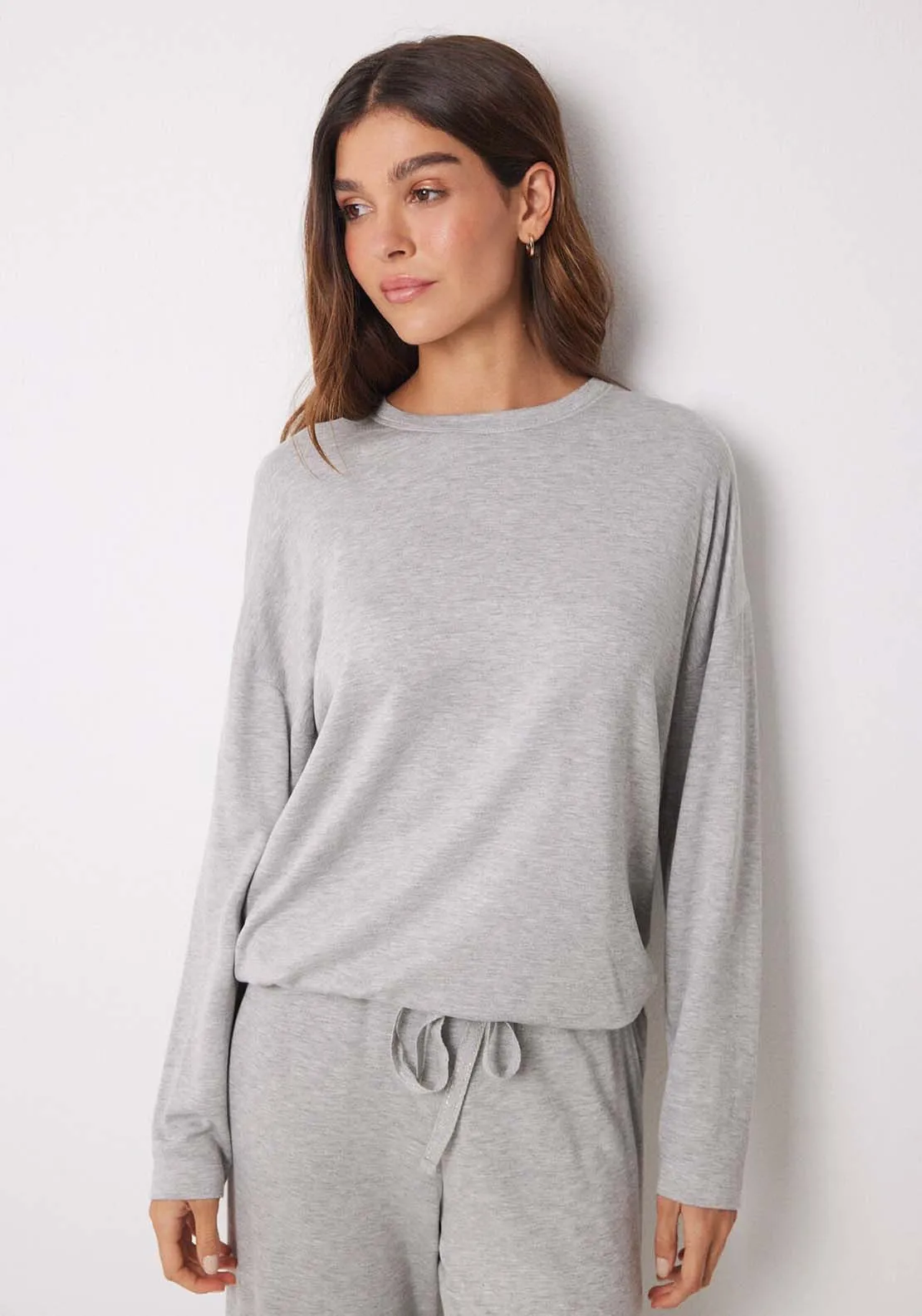 Long Sleeves Long Pant Pyjama - Grey