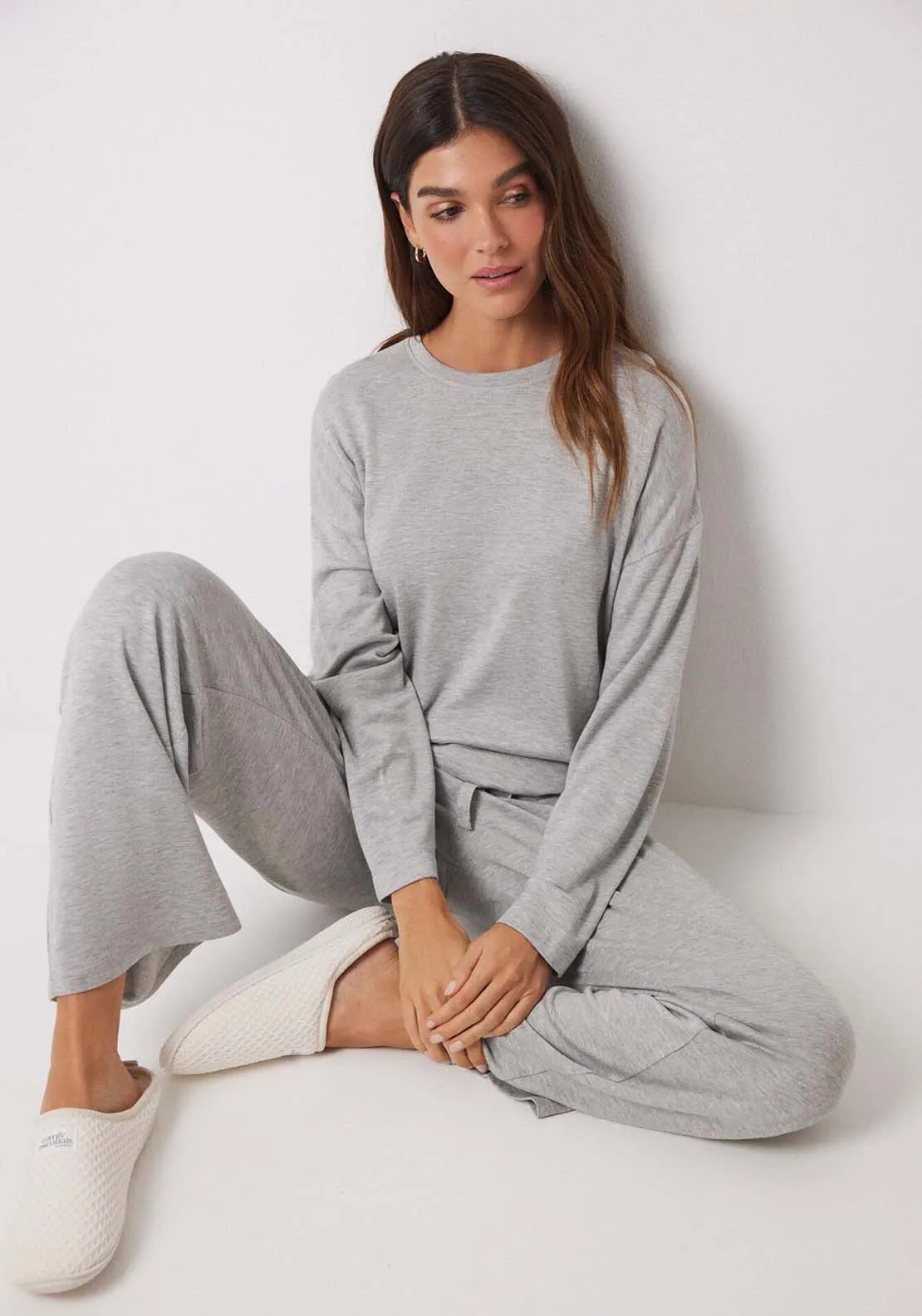 Long Sleeves Long Pant Pyjama - Grey