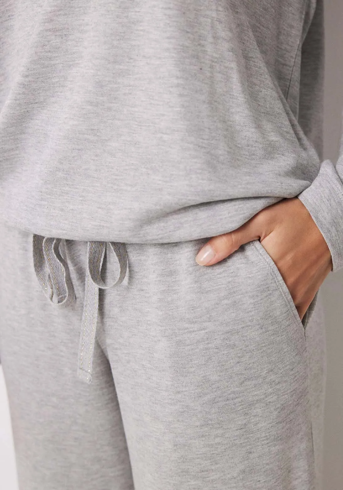 Long Sleeves Long Pant Pyjama - Grey