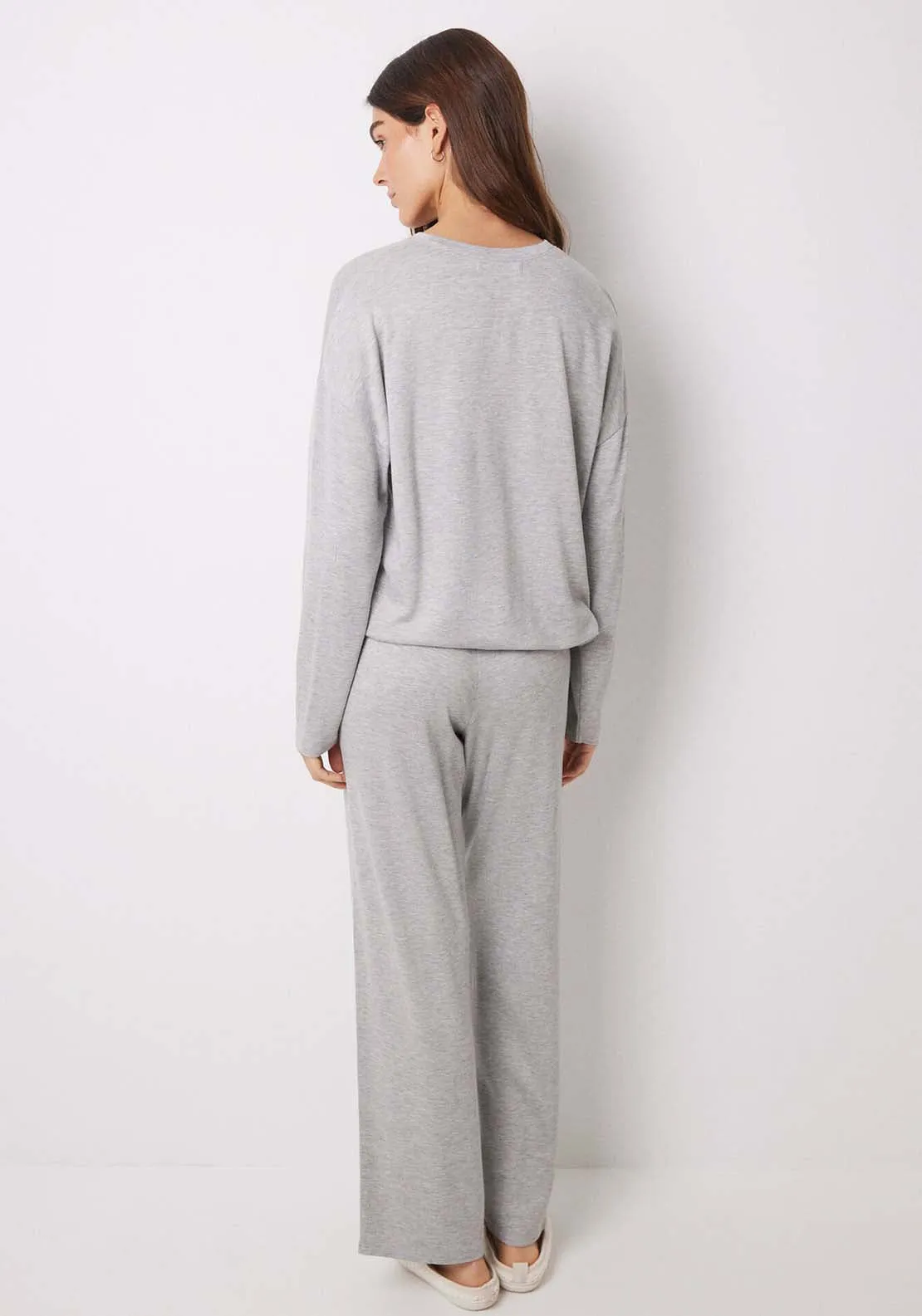 Long Sleeves Long Pant Pyjama - Grey