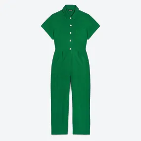 Lowie Linen Viscose Emerald Boilersuit