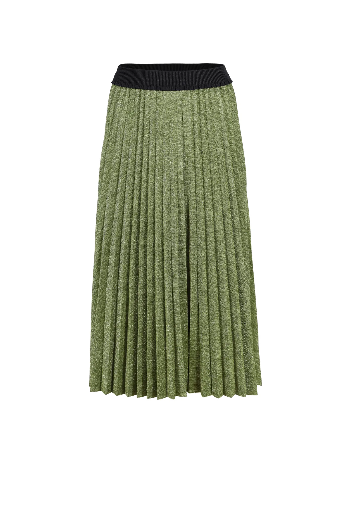 Lucy Lurex Pleated Skirt Green