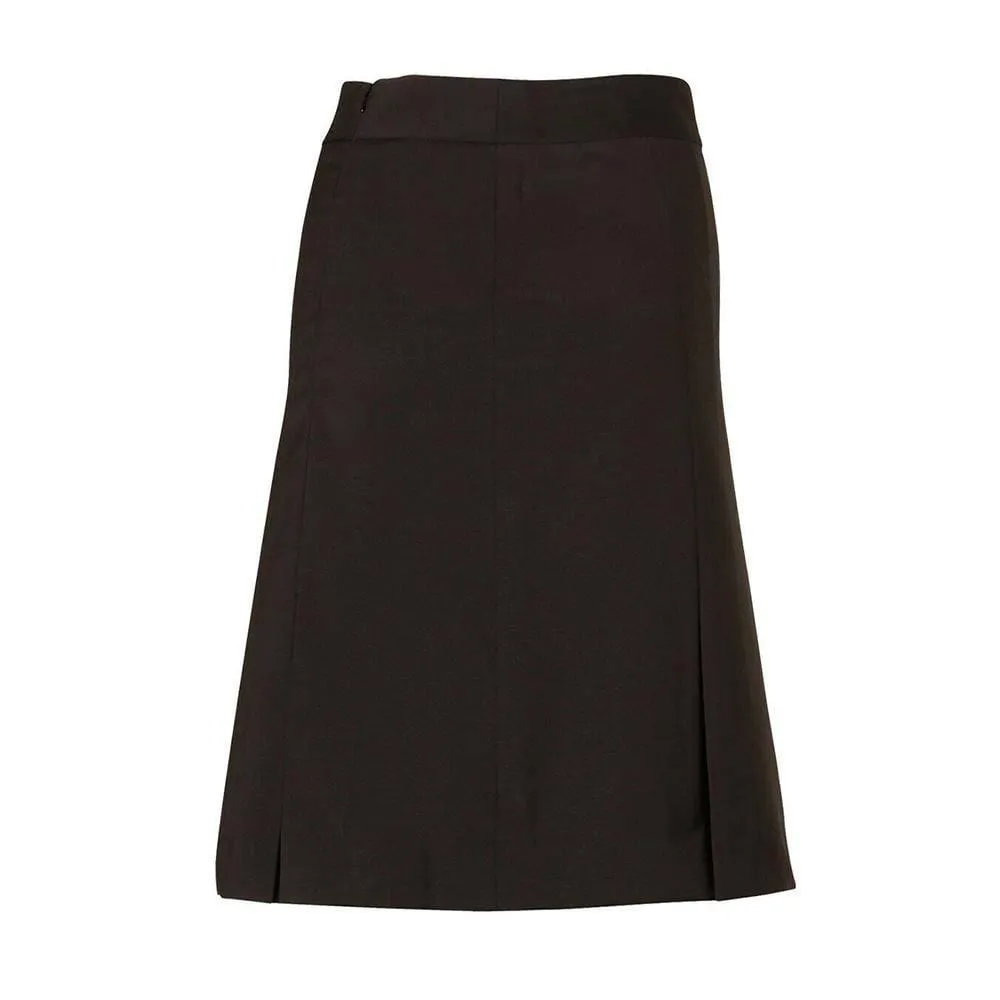 M9473 Women's Wool Blend Strecth Pleated Skirt