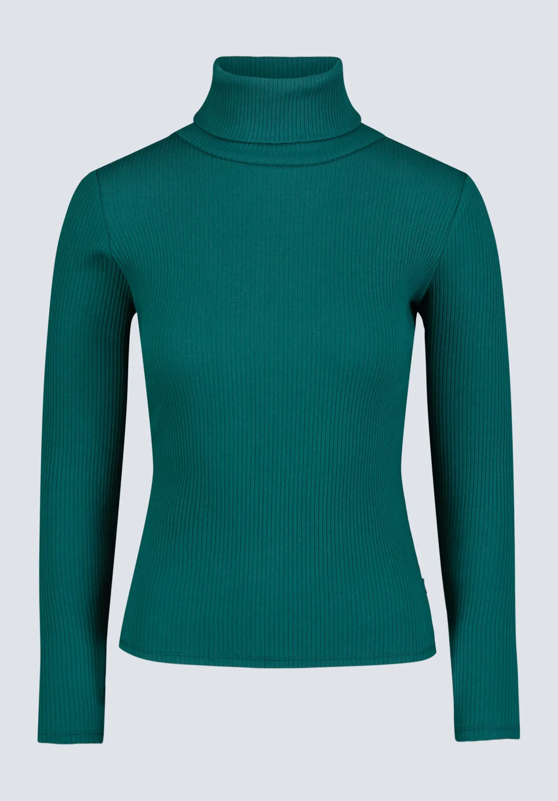 Mavra Women's Long-Sleeve Turtleneck Top, Forest Green - KT0164F