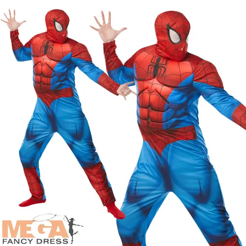 Men's Deluxe Classic Spiderman Comic Book Superhero Costume