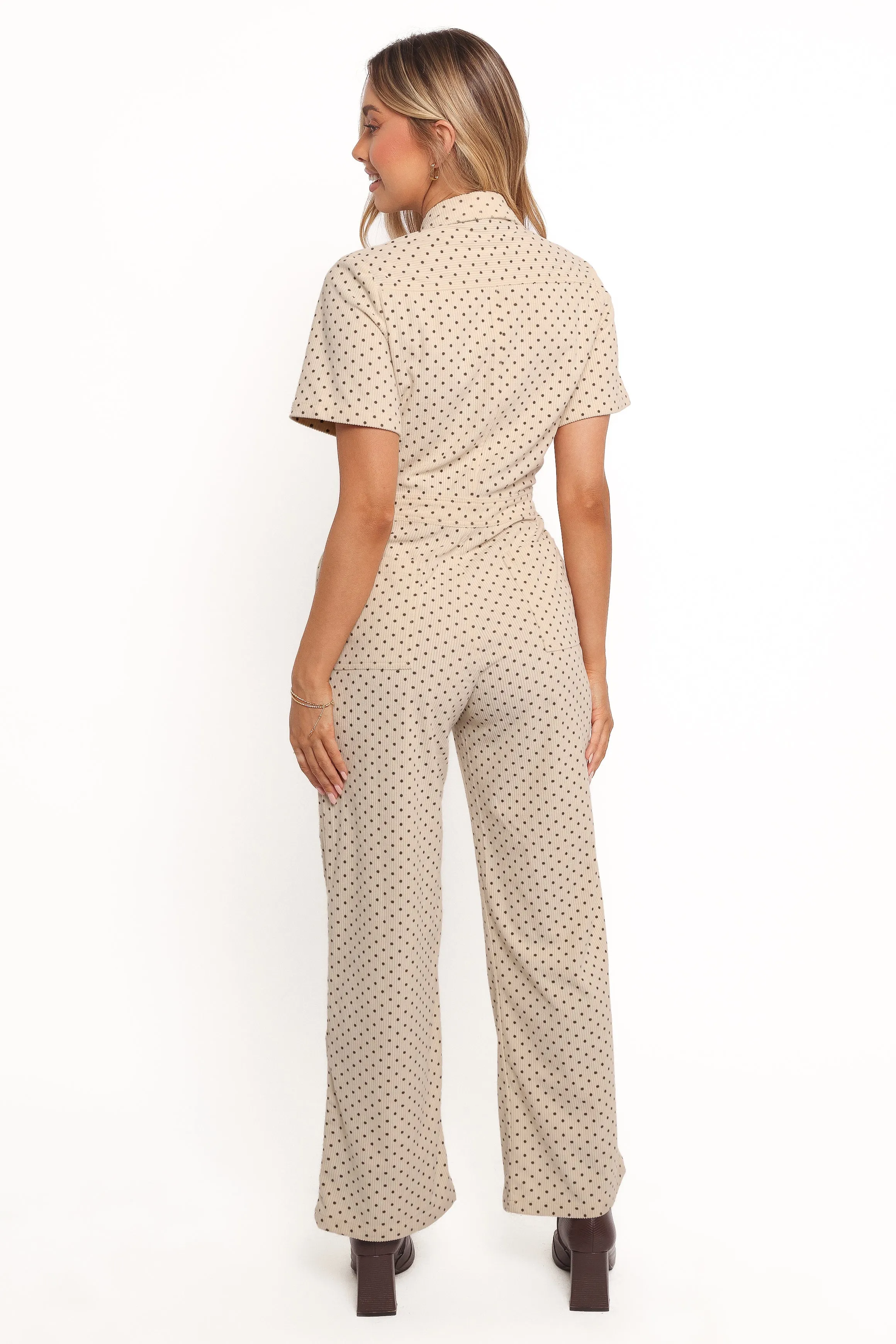 Mikia Jumpsuit - Cream Brown