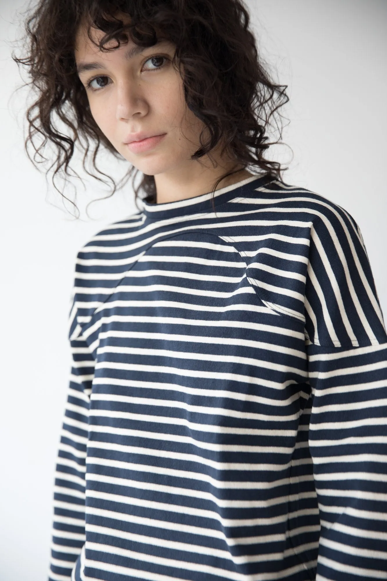 Miles Sweatshirt, Navy Stripe