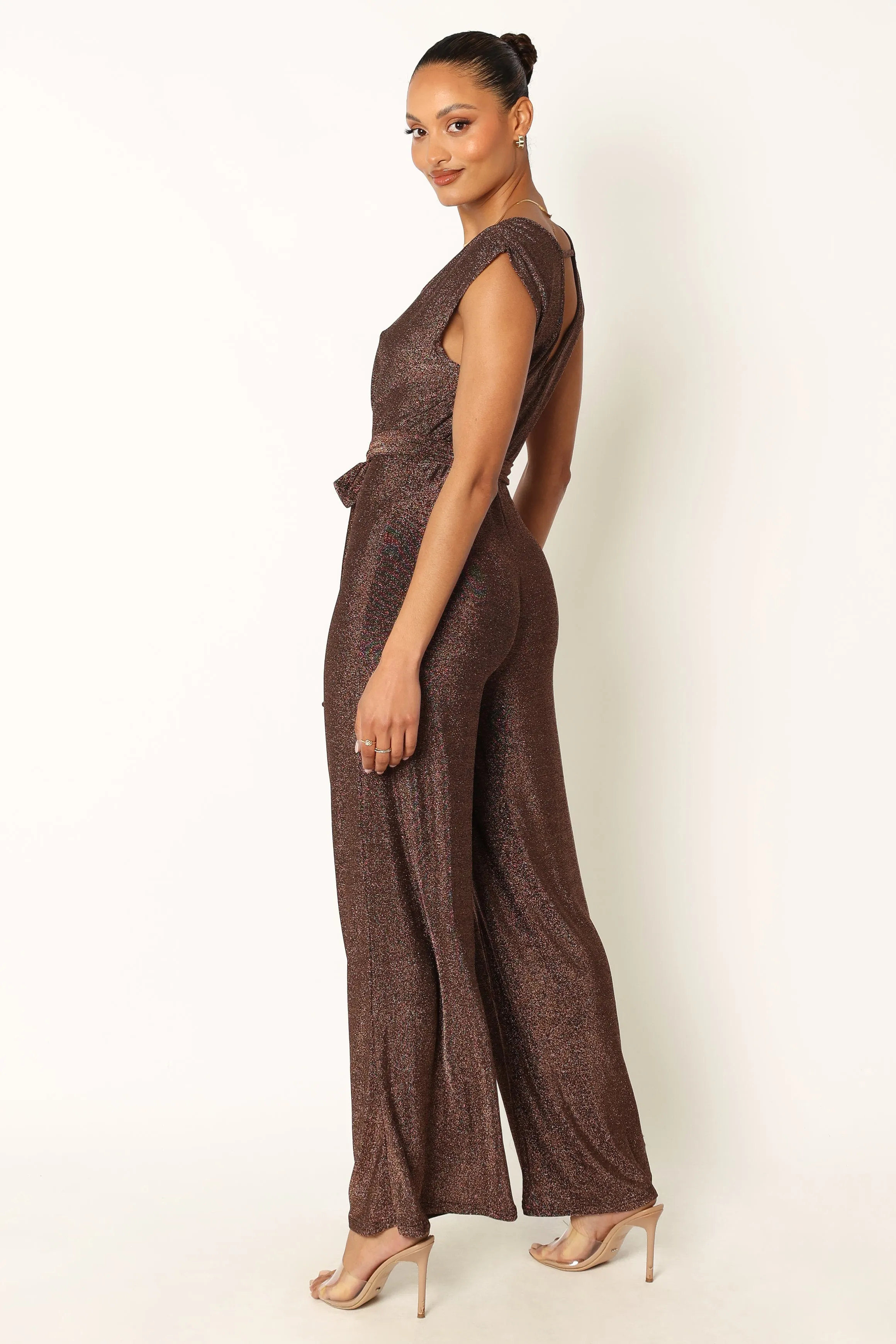 Nora Wide Leg Jumpsuit - Chocolate