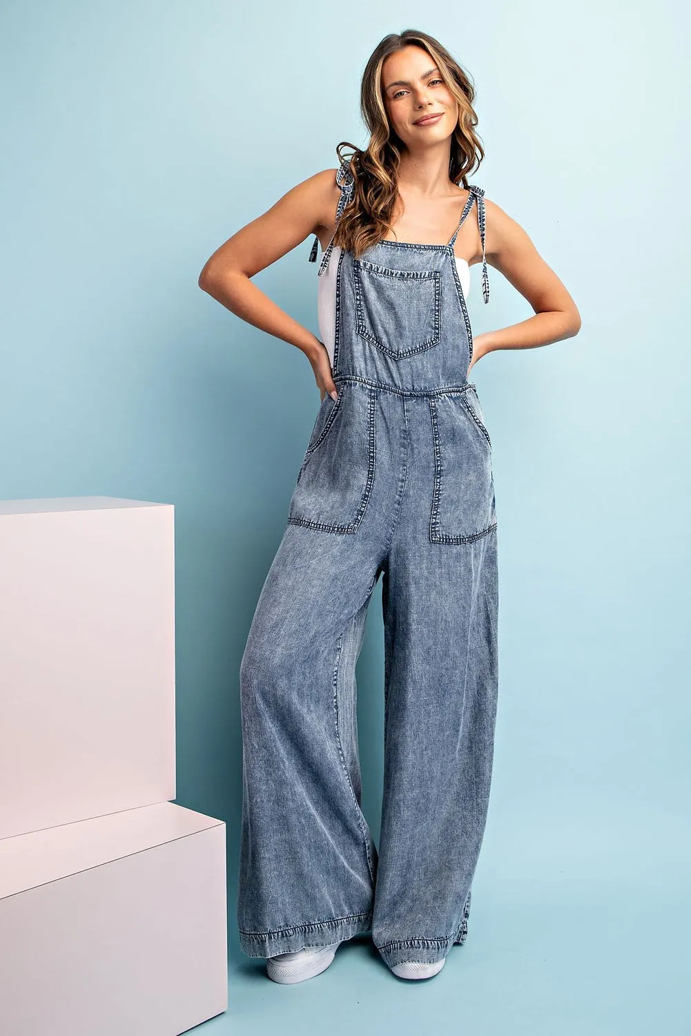 Not A Farmer Acid Wash Jumpsuit