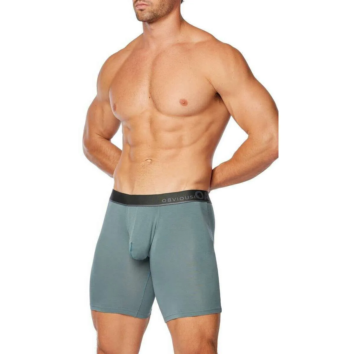 Obviously PrimeMan Boxer Brief 9inch Leg - Slate Grey