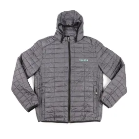 Official Takata Grey Zip-Up Puffer Jacket with Embroidered Logo - Small