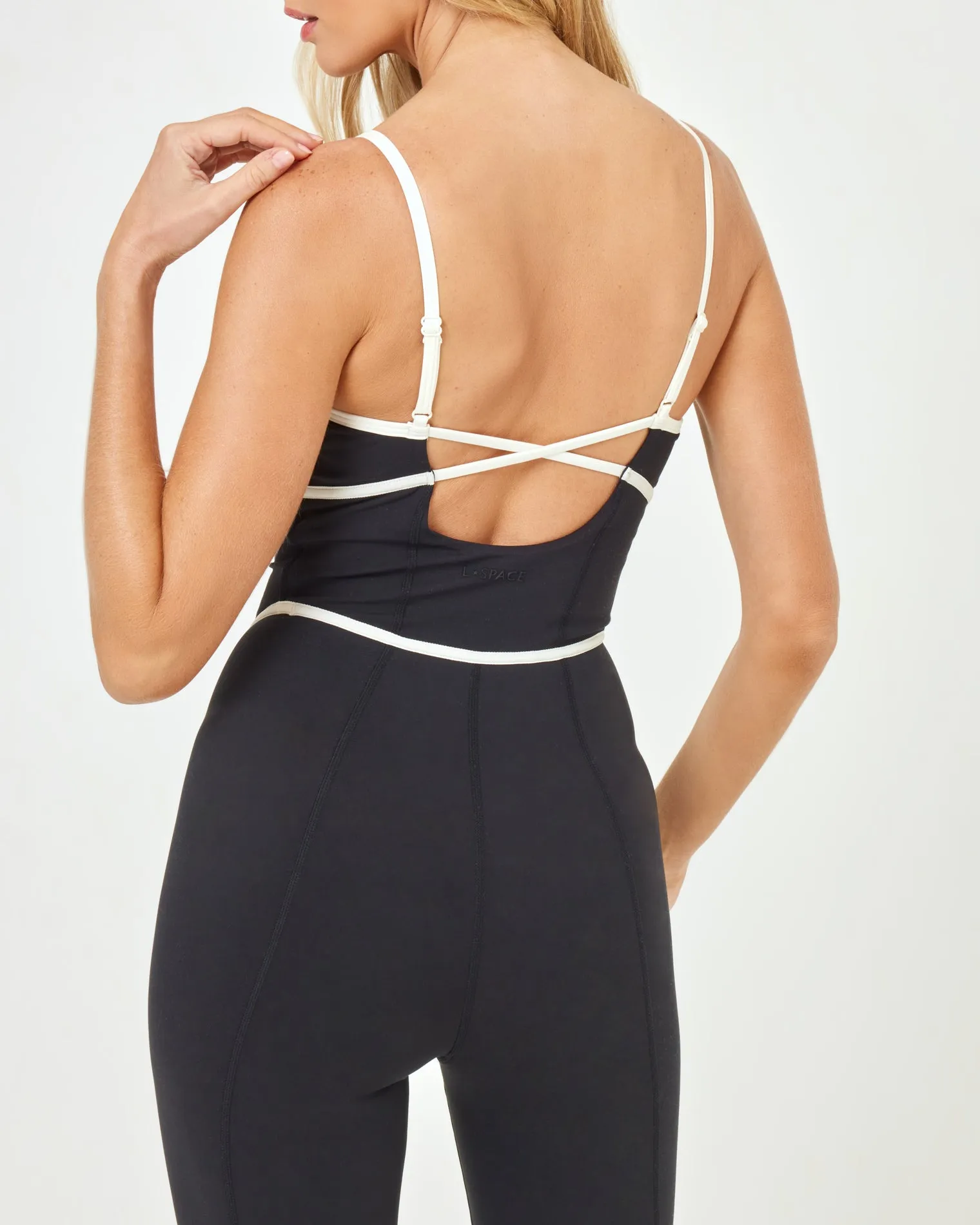 *Online Exclusive* <br> LSPACE ACTIVE Ace Jumpsuit - Black/Cream