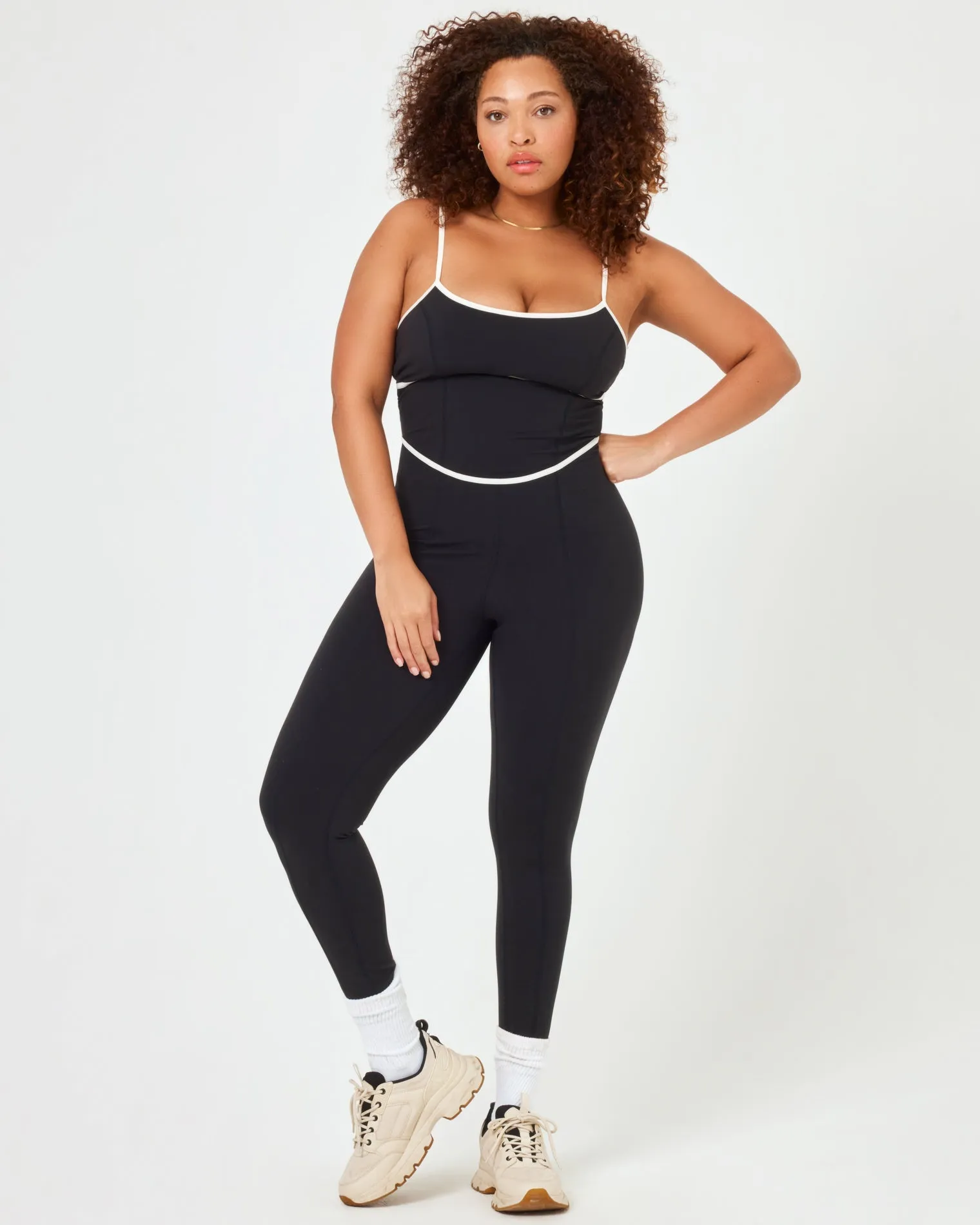 *Online Exclusive* <br> LSPACE ACTIVE Ace Jumpsuit - Black/Cream