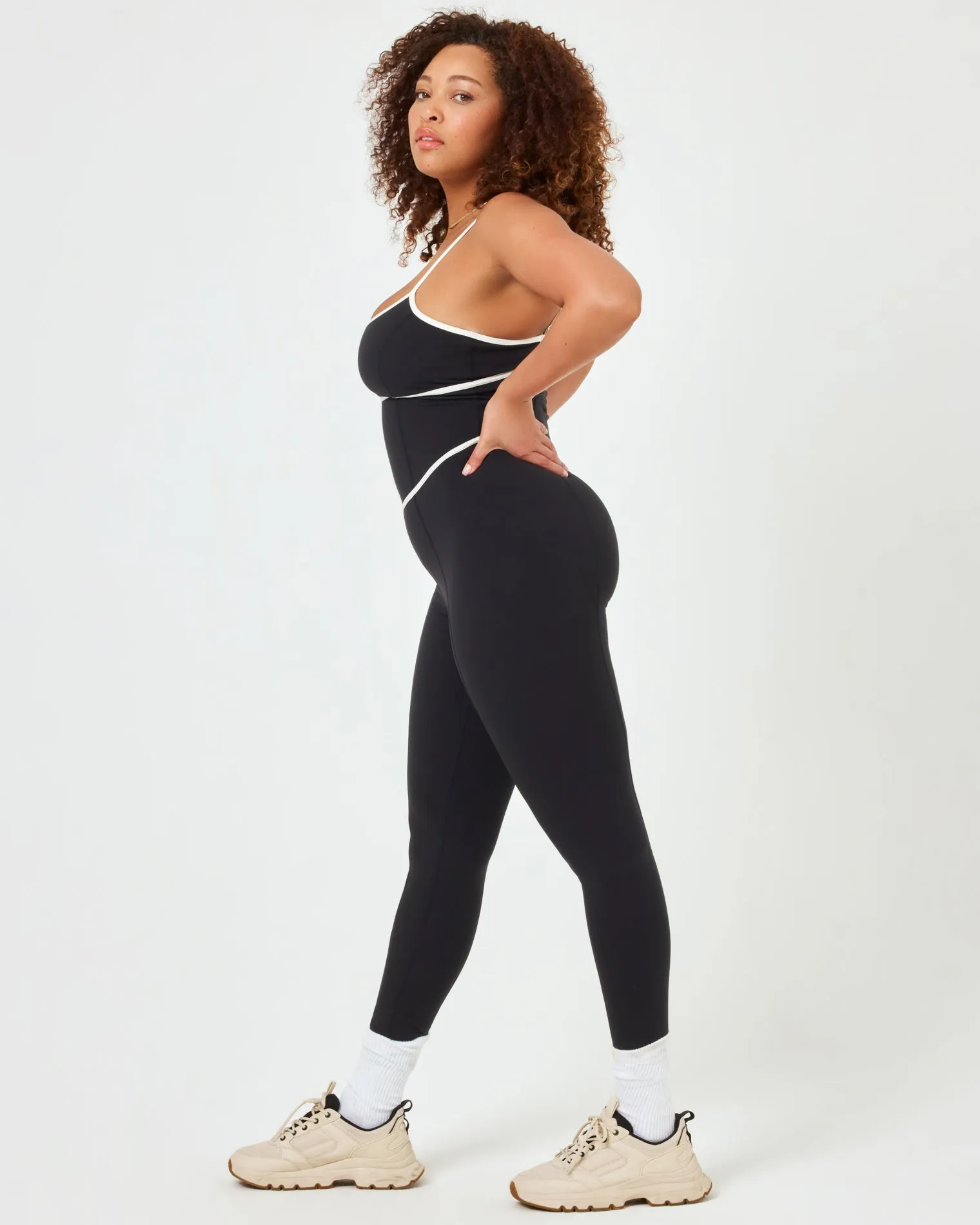 *Online Exclusive* <br> LSPACE ACTIVE Ace Jumpsuit - Black/Cream