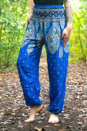 Pacific Ocean Diamond Paisley Harem Pants