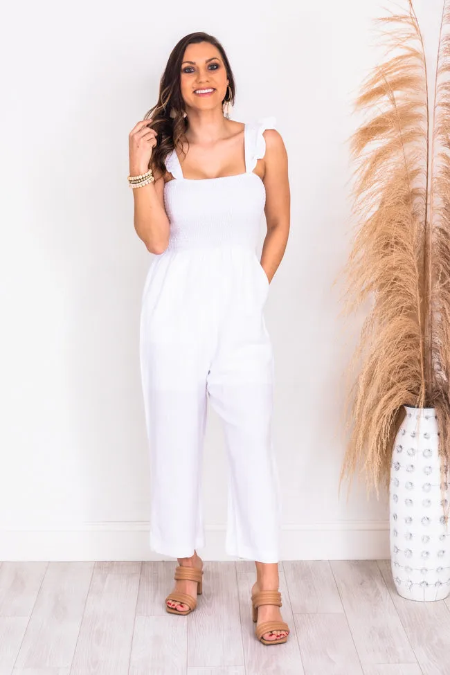 Perfectly Poised White Jumpsuit FINAL SALE