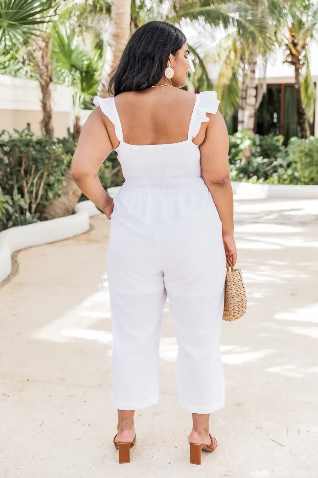 Perfectly Poised White Jumpsuit FINAL SALE