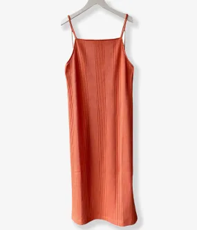 PHEENY/RANDOM RIB CAMISOLE DRESS(ORANGE)