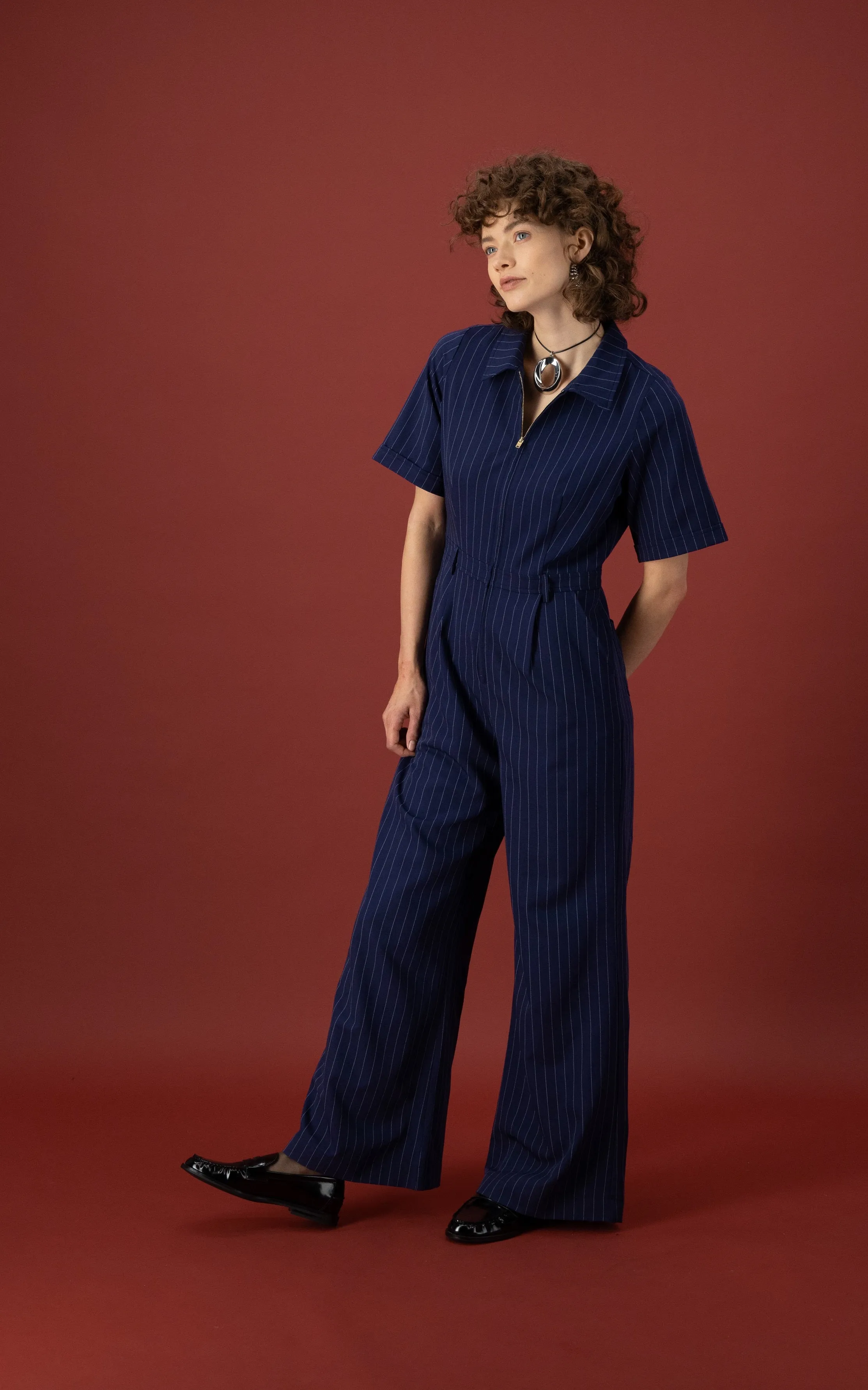 Pivot Pinstripe Jumpsuit