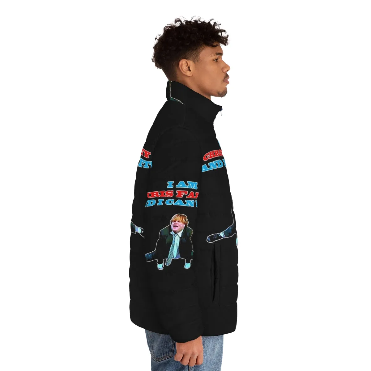 "Chris Farley's Iconic 'Motivational Speaker' Puffer Jacket"