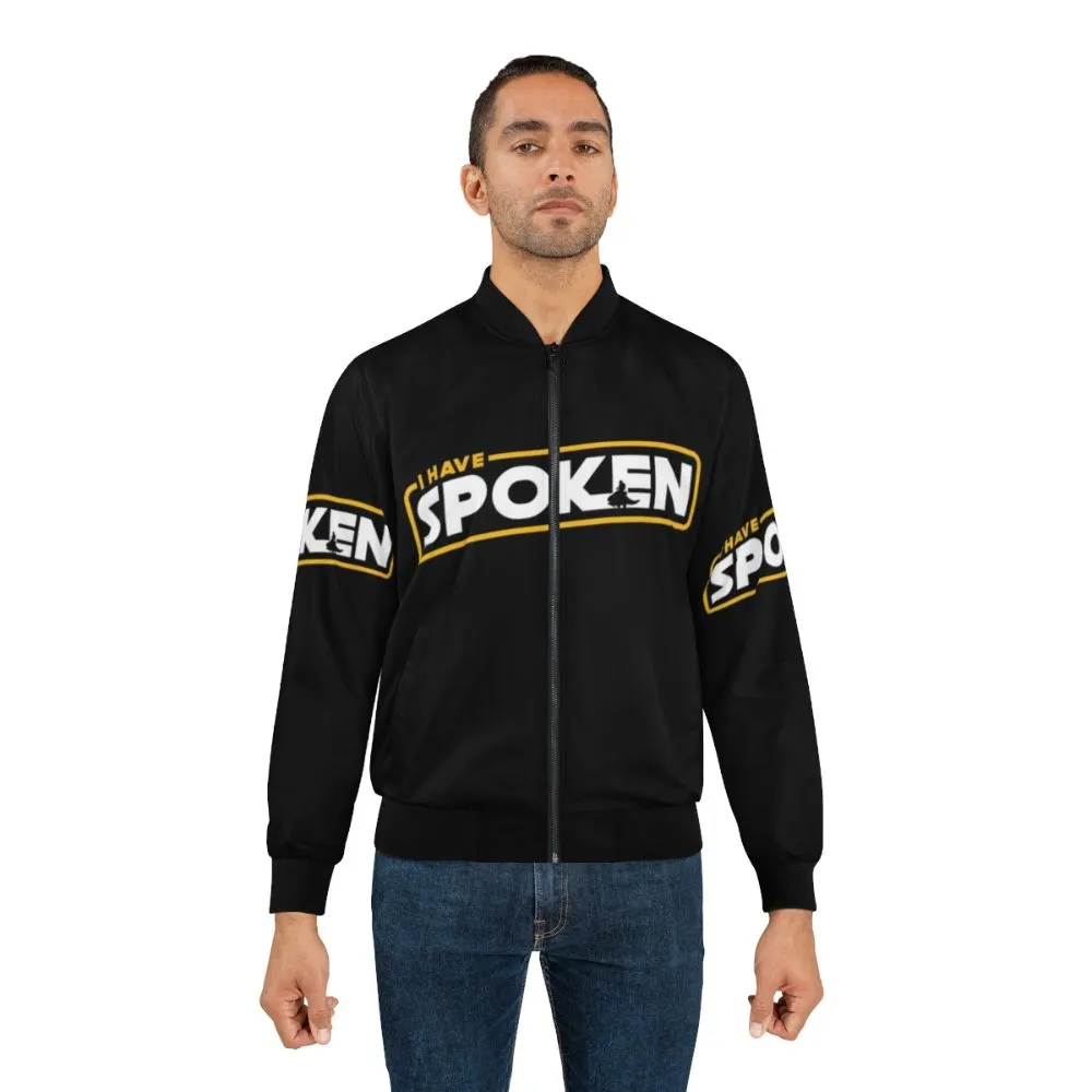 "I Have Spoken" Mandalorian Bomber Jacket