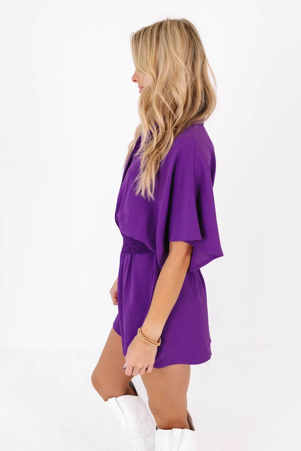 Ready to Rally Romper - Purple