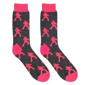 Repeat Elvis Silhouette Heather Crew Socks