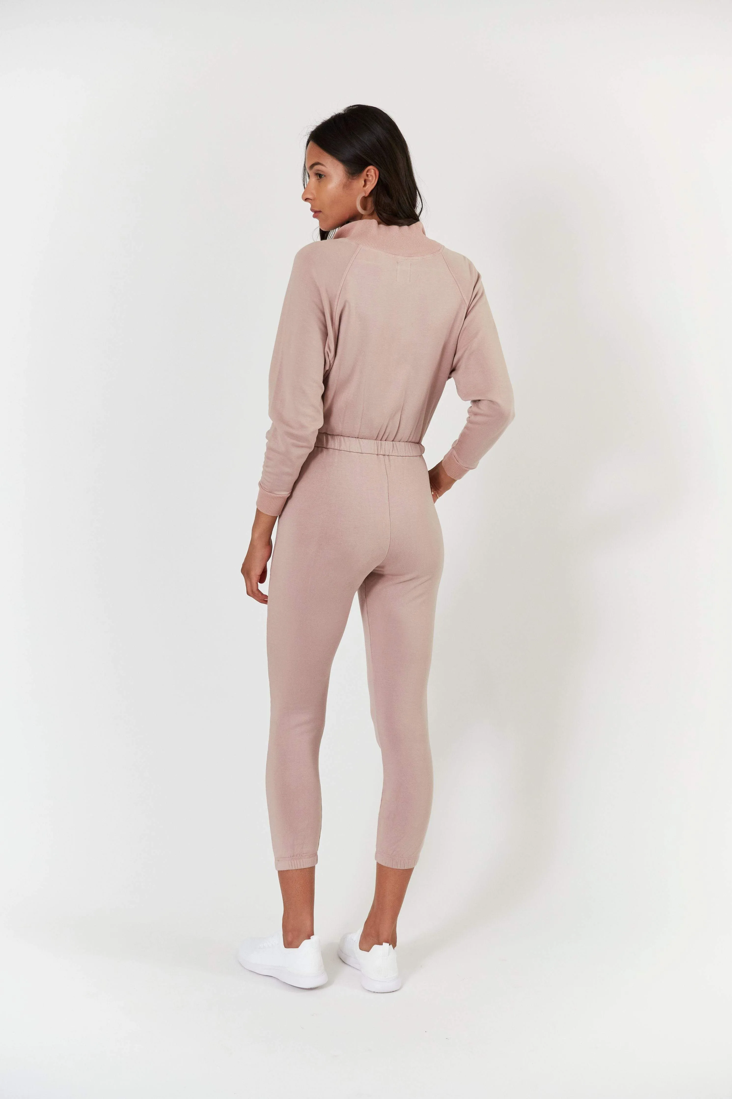 Restore Soft Terry Jumpsuit - Pink Suede