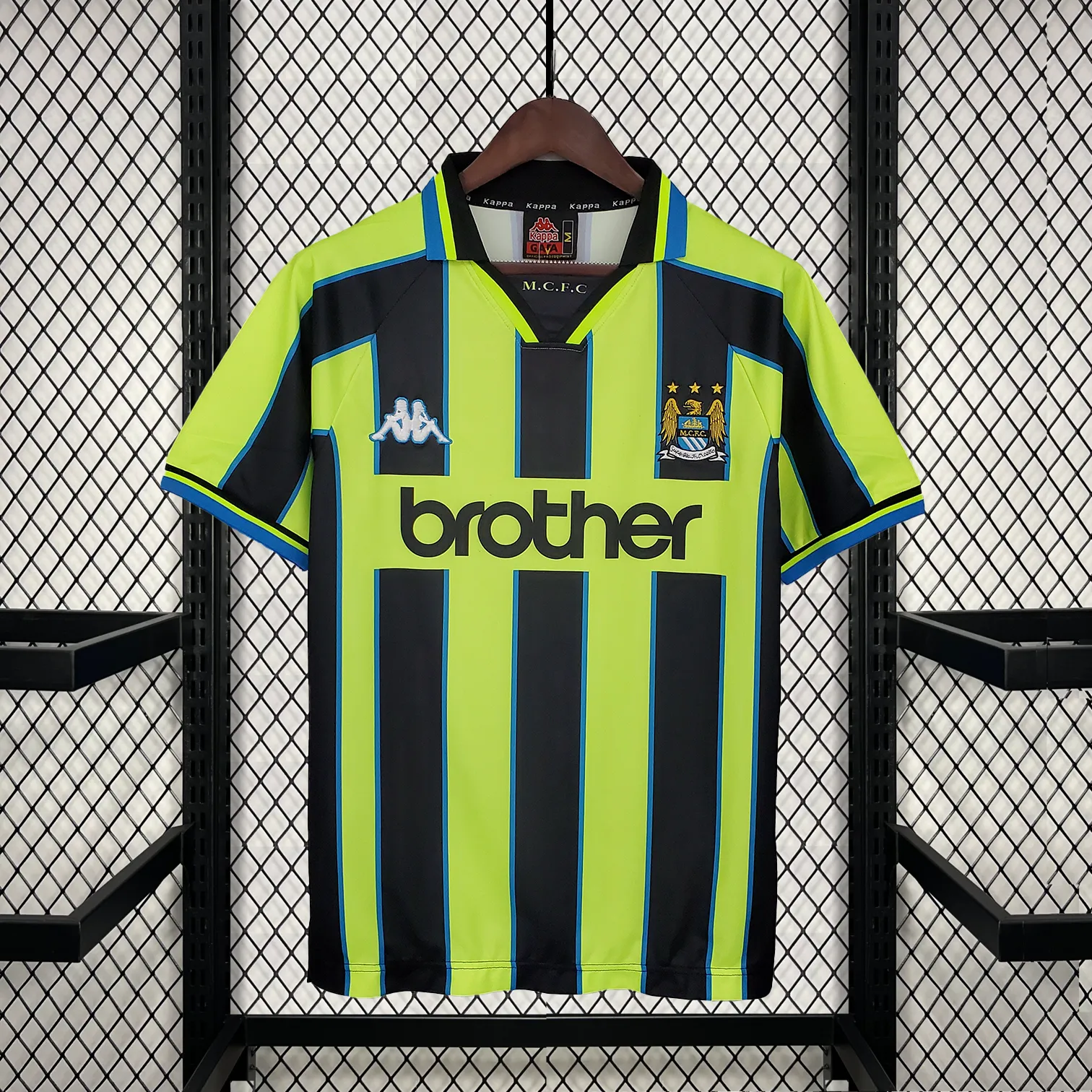 Retro Manchester City 1998 football shirt