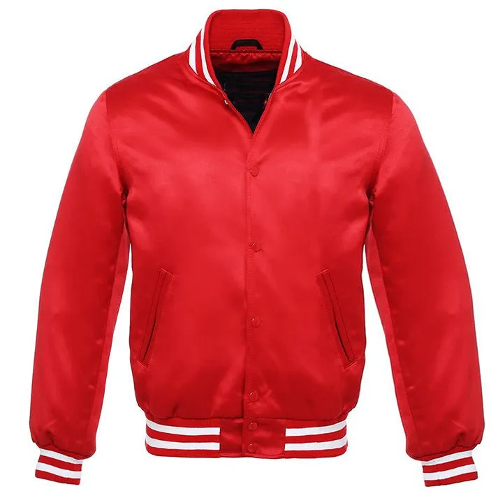 Satin - Red/White Trim Jacket