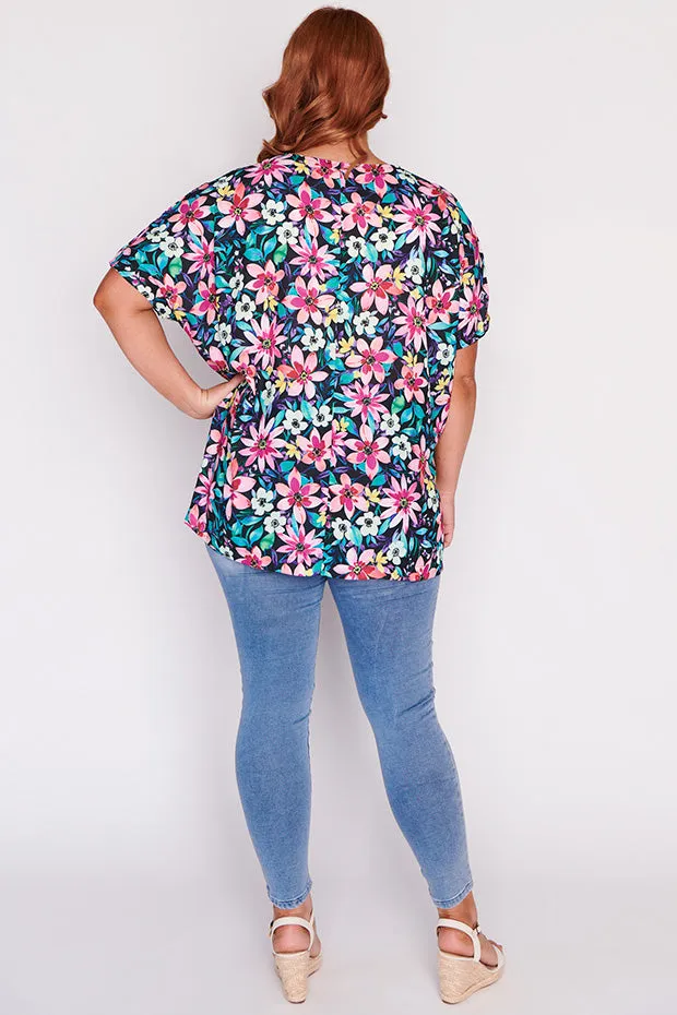 Serena Neon Bloom Top