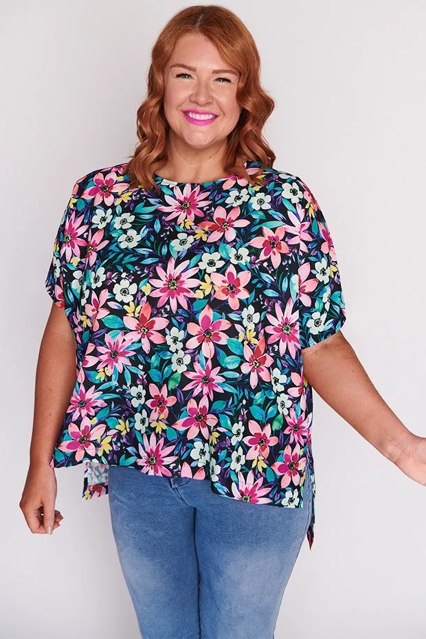 Serena Neon Bloom Top