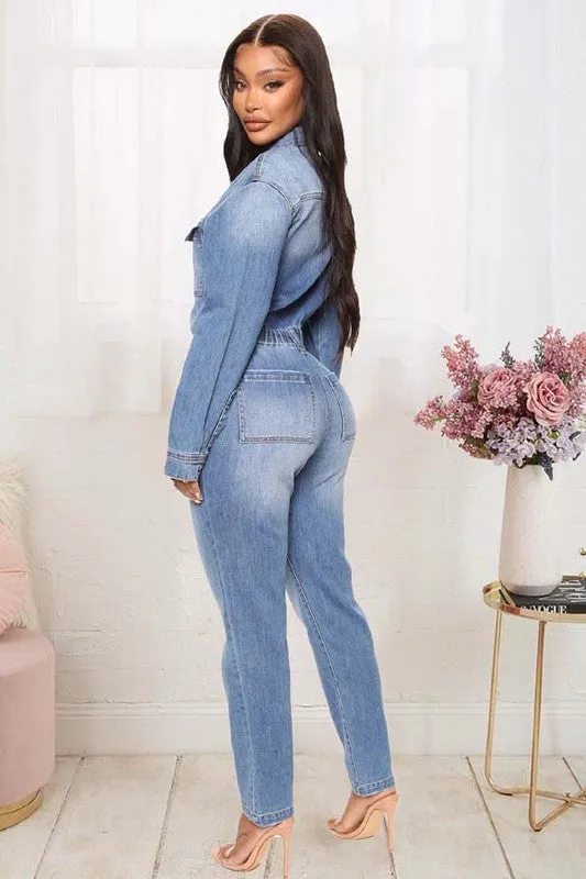 SEXY DENIM JUMPSUIT