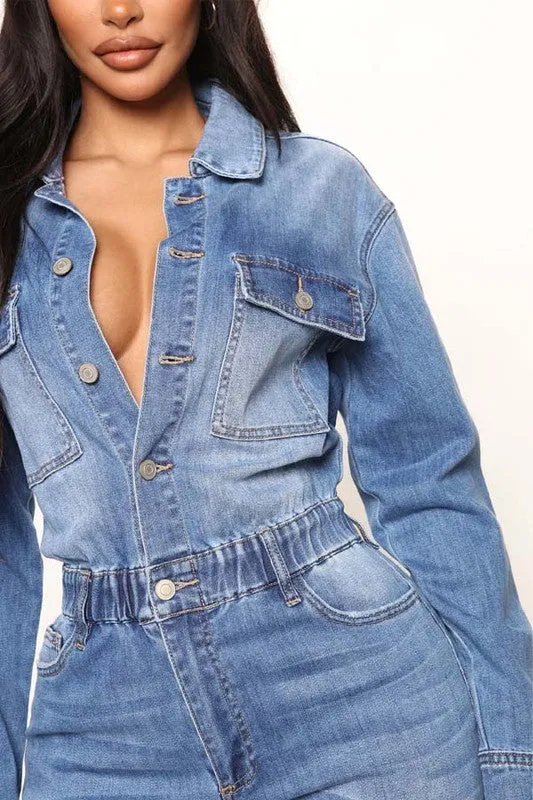 SEXY DENIM JUMPSUIT