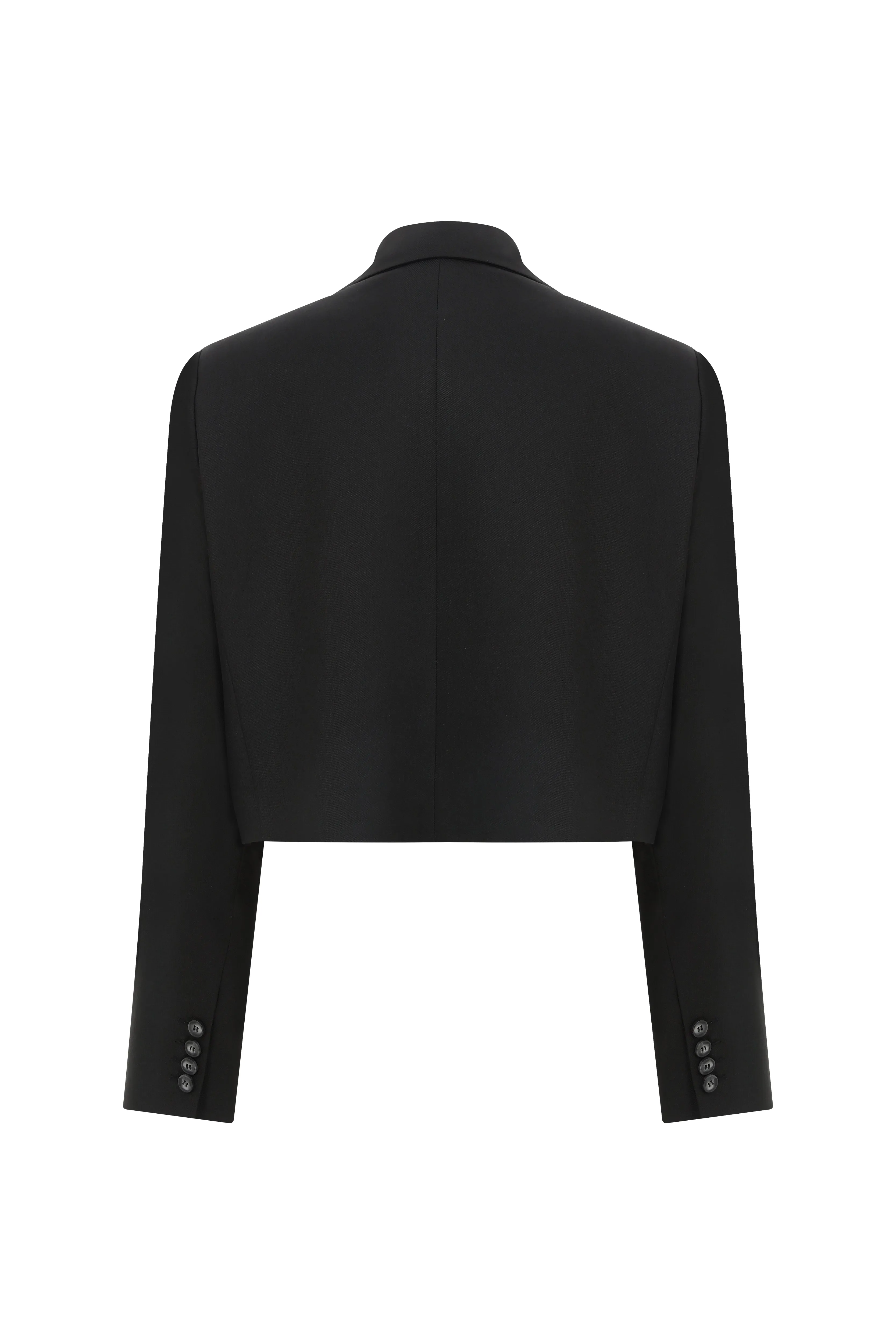 Siera Cropped Blazer In Black