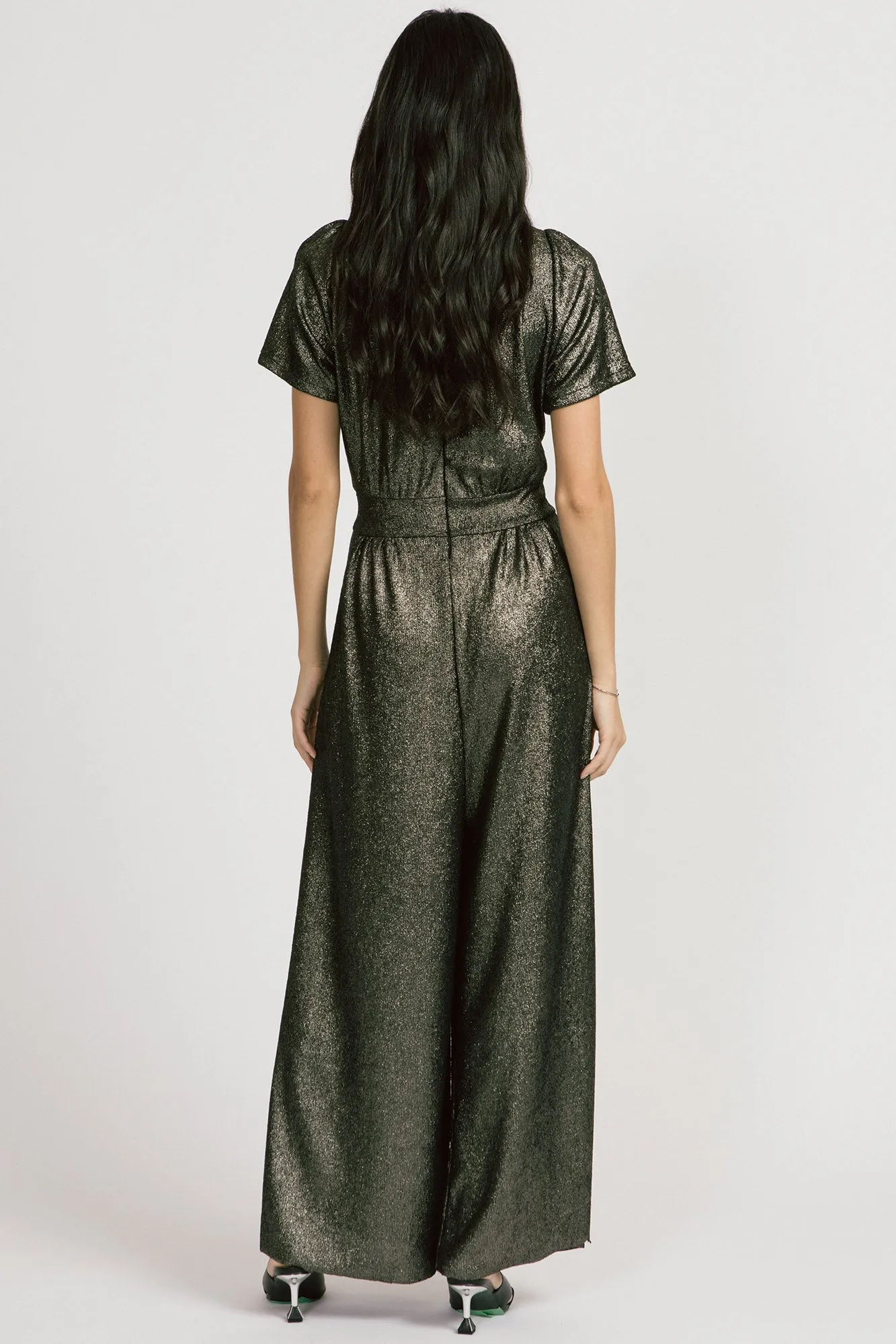 Spirited Jumpsuit Metallic