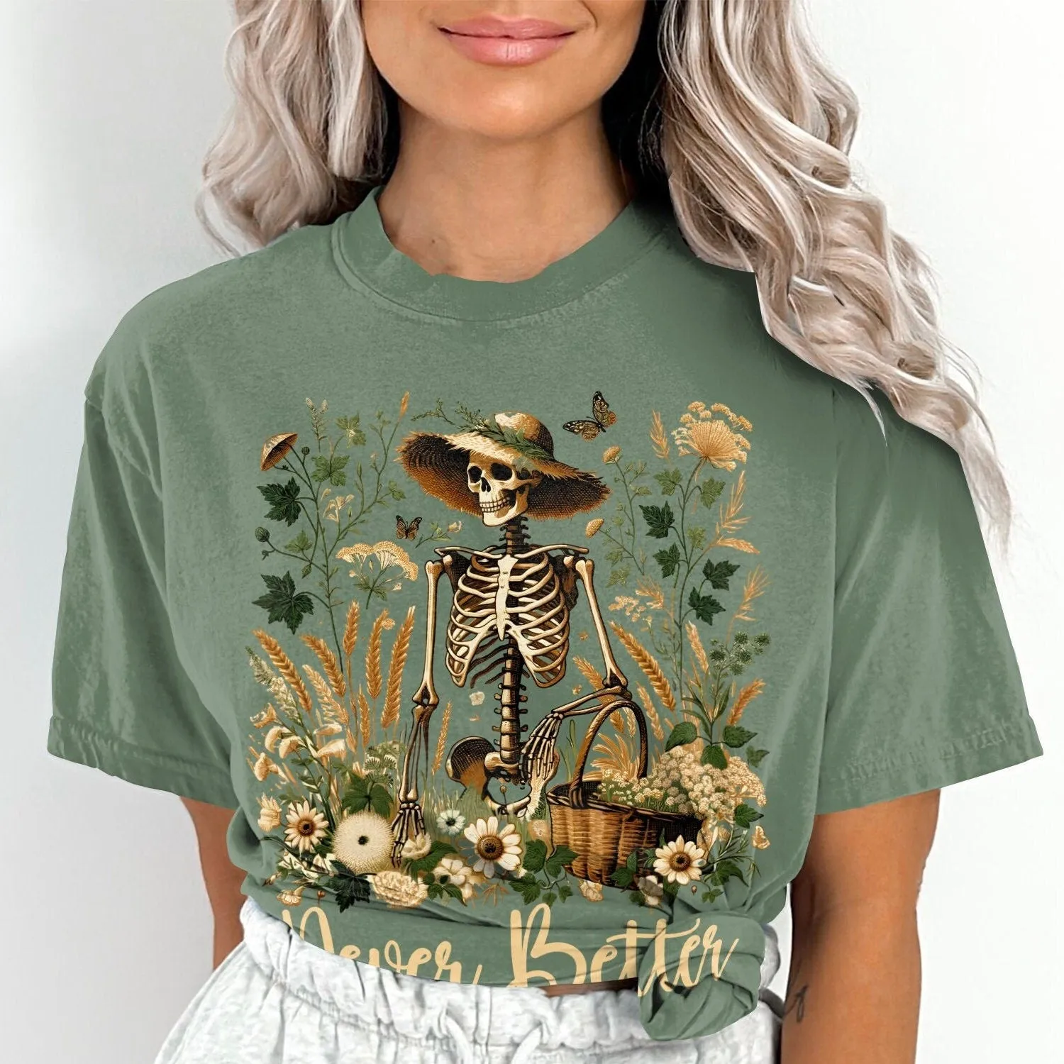 Staying Alive Shirt, Trendy Coffee Shirt, Funny Skeleton T-Shirt, Coffee Lovers Gift Skull, Mother's Day, Women Comfort Colors Tee