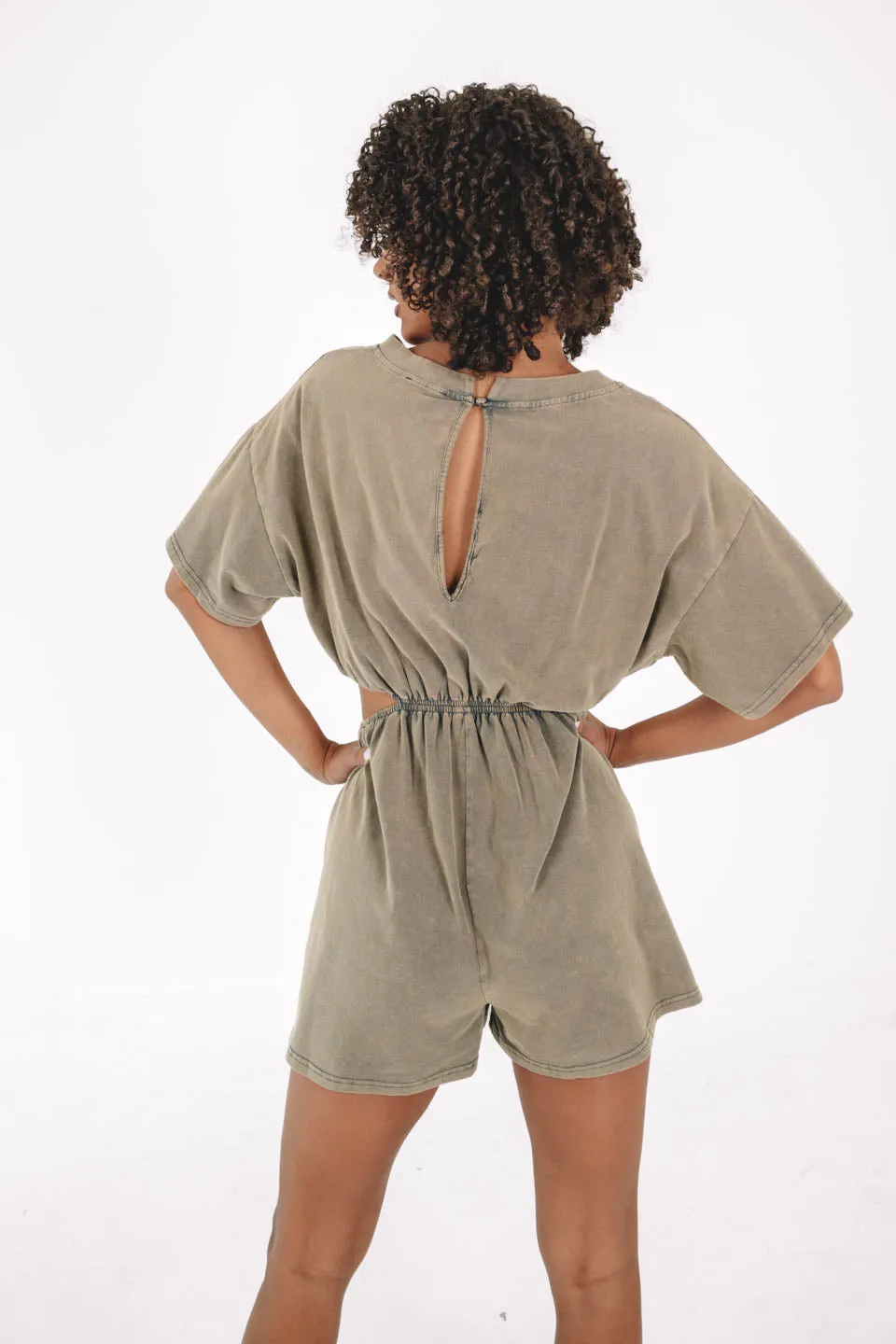 Stomping Grounds Romper - Charcoal