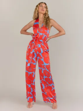 Sugarlips Self-Tie Halter Neck Floral Jumpsuit - Brands We Love