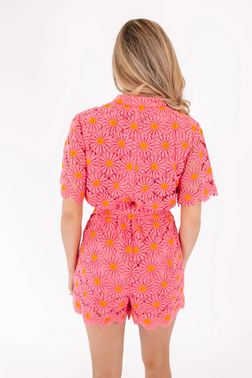 The Lele Romper - Pink/Orange