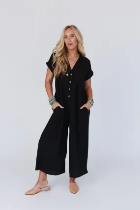 The Nest Sage and Wildflowers Jumpsuit - Black